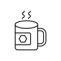 Camping Mug icon vector stock illustration