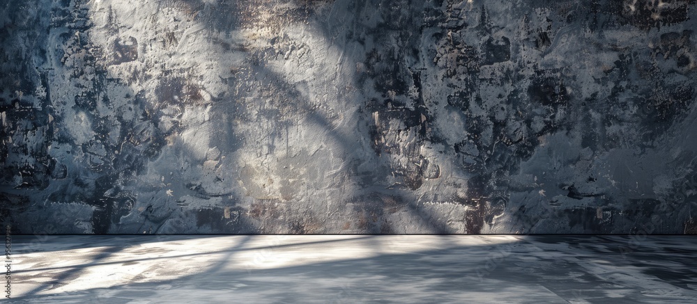 Poster a studio backdrop featuring a textured grey wall provides an abstract setting for product presentati
