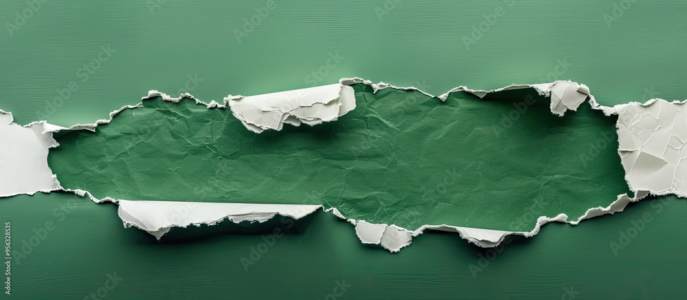 Poster Message about project timeline displayed on torn paper against green backdrop symbolizing a project timeline with copy space image