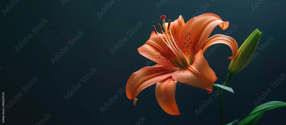 Aufkleber lilium orange a stunning garden flower with vibrant petals perfect for adding color to any landscape