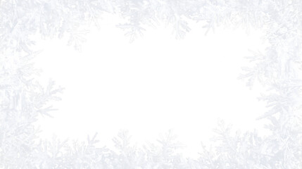 frozen snowy frame border isolated on white or transparent png