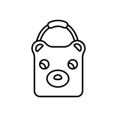 Bear Bag icon vector stock illustration