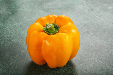 Orange ripe Bulgarian bell pepper