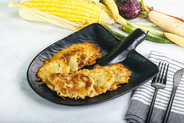 Tasty golden potato hash brown