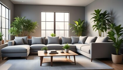 Photo interior modern design room 3d illustration