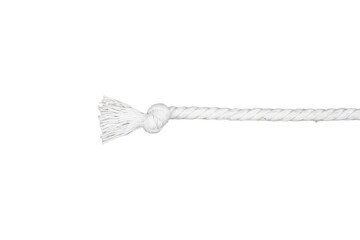 Knotted white rope isolated transparent