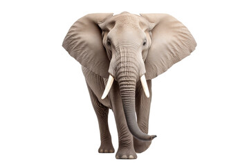 Elephant PNG on transparent background perfect for wildlife projects, nature designs, and educational materials featuring majestic animals.