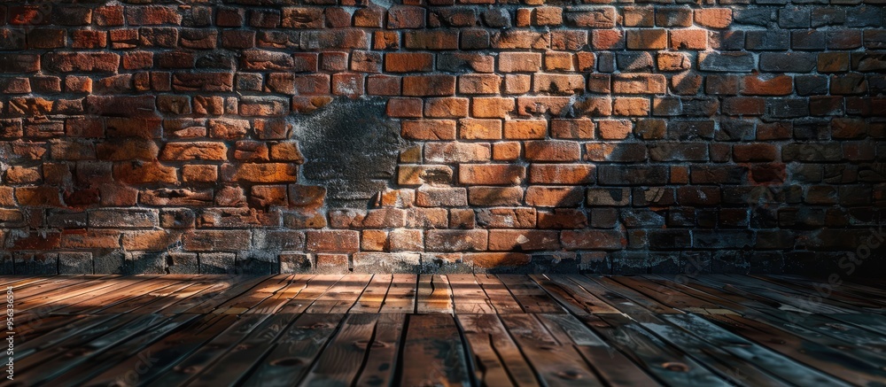 Poster free brick wall texture background with space for product or advertisement including a copy space im