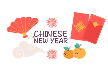 Chinese new year celebration festive background