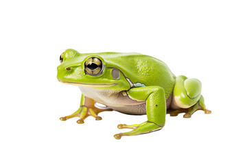 Obraz premium High-resolution PNG of a white-lipped tree frog with transparent background for design and creative projects