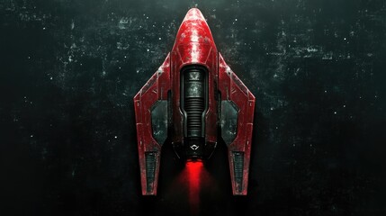 Red spaceship symbol