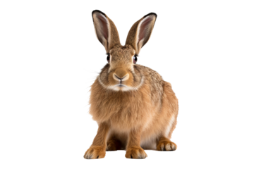 Realistic PNG of a rabbit in mid-hop with a transparent background, perfect for digital designs and creative projects.