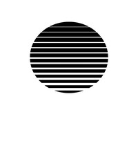 Retro Sunset 90s Circle