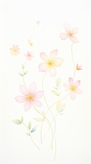 Delicate pastel flowers gracefully arranged, creating a serene and calming atmosphere, perfect for spring-themed designs.