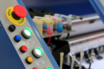 control panel of large format printer