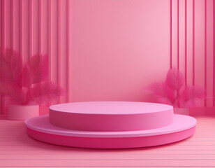 Abstract scene background. Cylinder podium background. Product presentation, mock up, show cosmetic product, Podium, stage pedestal or 