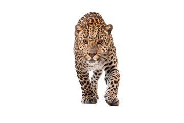 Realistic leopard PNG with transparent background for graphic design, digital art, and creative projects