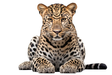 Obraz premium Realistic leopard PNG with transparent background for graphic design, digital art, and creative projects