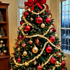 christmas tree decorated with decorations