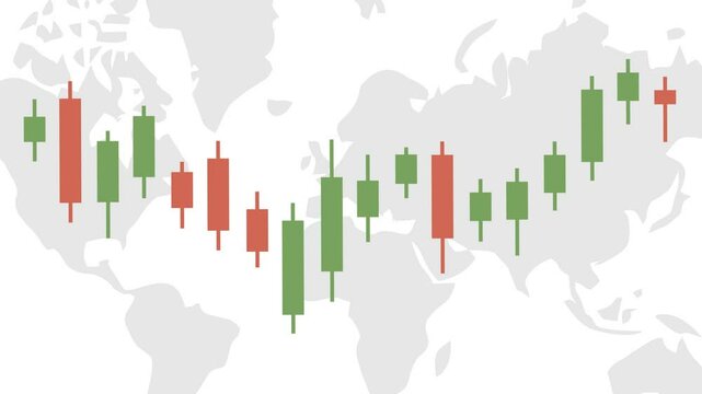 trading chart with rising pattern