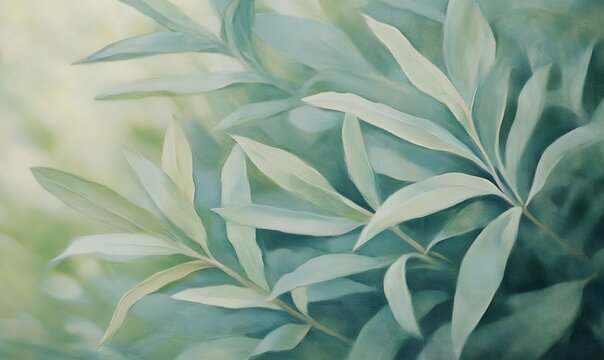 oil painting of Desmostachya bipinnata plant in a garden , Generative AI