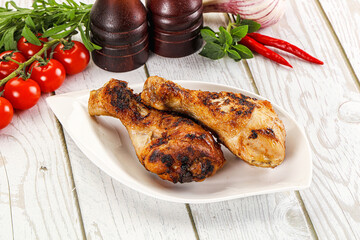 Hot and tasty chicken drumstick barbecue