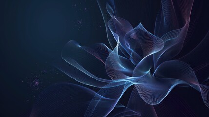 Obraz premium Abstract Blue and Pink Wave Design
