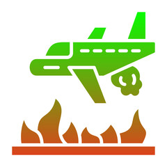 Obraz premium Firefighter Plane Icon