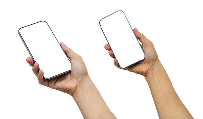 Mobile smart phone for communication isolated on white background.