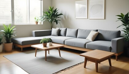 Photo interior modern design room 3d illustration