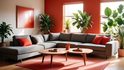 Photo interior modern design room 3d illustration