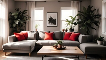 Photo interior modern design room 3d illustration