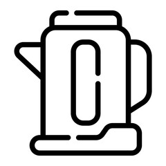 electric kattle Line Icon