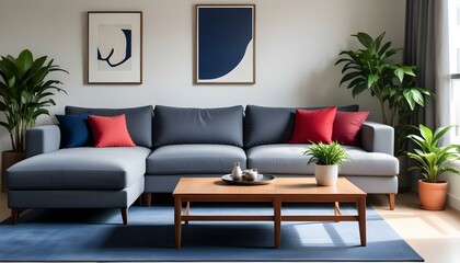 Photo interior modern design room 3d illustration