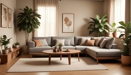 Photo interior modern design room 3d illustration