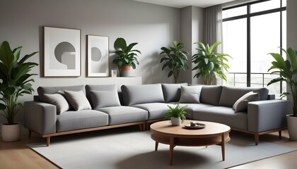 Photo interior modern design room 3d illustration