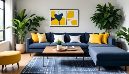 Photo interior modern design room 3d illustration