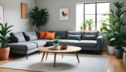 Photo interior modern design room 3d illustration