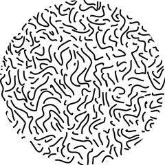 Hand drawn doodle line round
