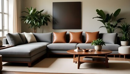 Photo interior modern design room 3d illustration