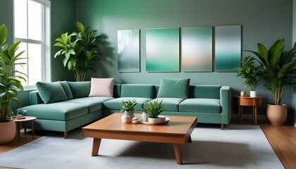 Photo interior modern design room 3d illustration