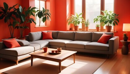 Photo interior modern design room 3d illustration