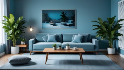 Photo interior modern design room 3d illustration