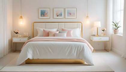 Photo interior modern design room 3d illustration