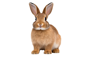 High-resolution rabbit PNG isolated on transparent background for creative design projects and animal-themed illustrations featuring a detailed and adorable bunny character