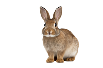 High-resolution rabbit PNG isolated on transparent background for creative design projects and animal-themed illustrations featuring a detailed and adorable bunny character