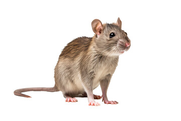 High-resolution rat isolated on transparent background for realistic wildlife illustrations and educational design projects featuring small mammals in nature-themed visual concepts