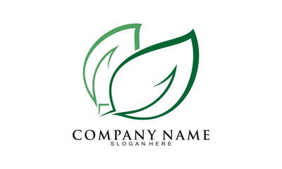 Beauty leaves symbol logo design vector