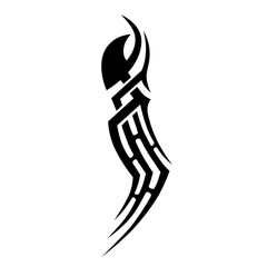 Simple Tattoo design. Tattoo tribal design vector. Art tribal tattoo Stencil.