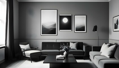 Photo interior modern design room 3d illustration